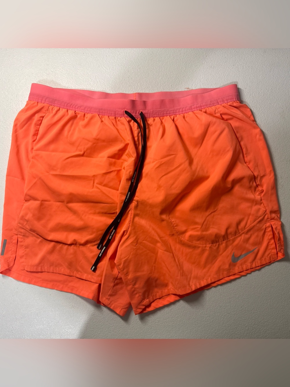 Nike Men Flex Stride 5" Brief-Lined Running Shorts Light Wild Mango M